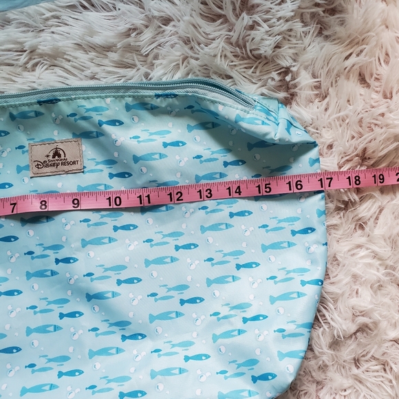 RARE Shanghai Disney 2-piece beach tote bag purse translucent blue Mickey anchor - Picture 9 of 13